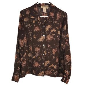 Vintage Country Floral Print Blouse